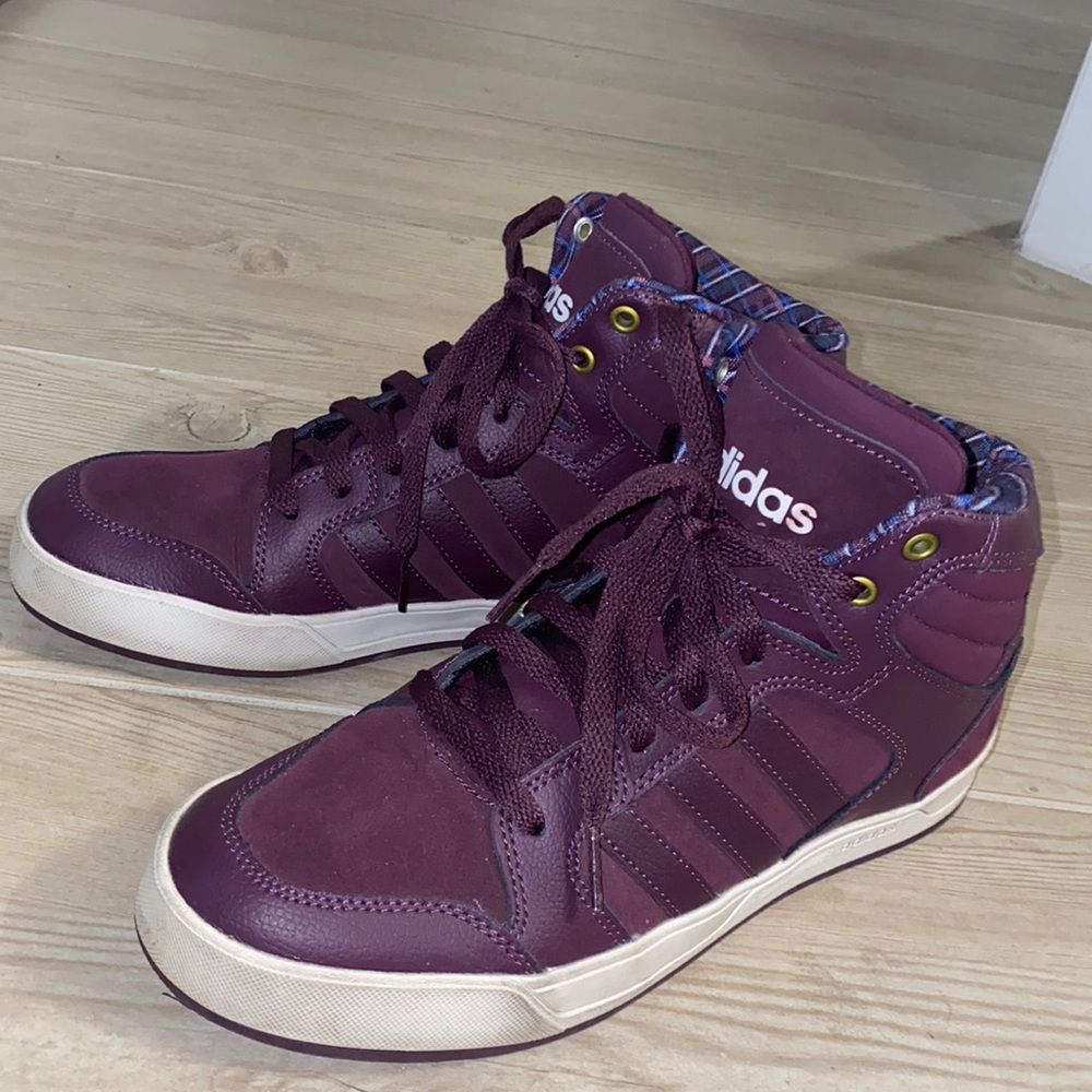 Adidas purple high tops